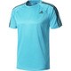 BVA80-BK0967-J/L [D2M トレーニング3ストライプスTシャツ メンズ Lサイズ エナジーブルーS17]