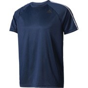 BVA80-BK0969-J/M [D2M トレーニング3ストライプスTシャツ メンズ Mサイズ カレッジネイビー]