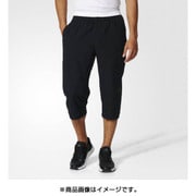BSJ34-BK0982-J/L [M4T トレーニングウーブン3ストライプス3/4パンツ メンズ Lサイズ ブラック]