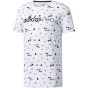 MMO02-BK3537-J/O [HM BC 飛び柄Tシャツ メンズ LLサイズ ホワイト/ブラック]