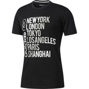 MLG53-BQ0822-J/O [HM CITY Tシャツ メンズ LLサイズ ブラック/ホワイト]