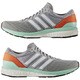BB1729-240 [adiZERO boston BOOST 2 W ミッドグレー S14/ランニングホワイト/イージーオレンジ S17 24.0cm]