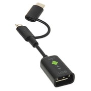 ZUH-CMBAR201BK [USB-A to MicroB＆C変換ケーブル ブラック]