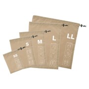仕分け巾着 5点セット ベージュ