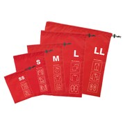 仕分け巾着 5点セット レッド