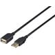 USB2.0延長ケーブル カーボン素子ねり込 3m ブラック BSUAAFR230BK