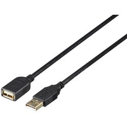 USB2.0延長ケーブル カーボン素子ねり込 3m ブラック BSUAAFR230BK