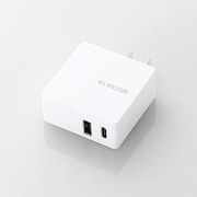スマートフォン・タブレット用AC充電器 2.4A出力 2台同時充電 Type-Cメス1ポート USB-Aメス1ポート ホワイト MPA-ACCEN009WH