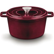 キャステイエナメル ココット 22cm ワインレッド 57545