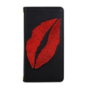 72645 [DRESSCAMP リップ刺繍 ブラック iPhone7用ケース]