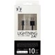 アップル認証 lightningケーブル 10cm ブラック UD-SL010K
