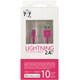 アップル認証 lightningケーブル 10cm ピンク UD-SL010P