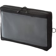 SMART FIT クリヤーボックスポーチ A4サイズ ブラック F7585-24