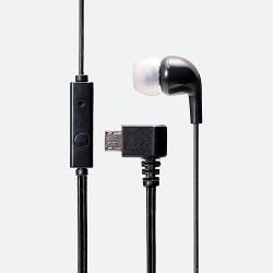 microUSBヘッドホン モノラル マイク有 ブラック EHP-MM100MBK