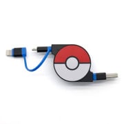cheero 2 in 1 Retractable USB Cable with Lightning & micro USB POKEMON version 70cm ブルー CHE-245-BL