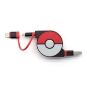 cheero 2 in 1 Retractable USB Cable with Lightning & micro USB POKEMON version 70cm レッド CHE-245-RE
