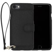 RCB-7-BK [RAKUNI PU Leather Case Book Type with Strap for iPhone 7 ブラック]