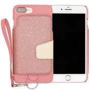 RCB-7P-PK [RAKUNI PU Leather Case Book Type with Strap for iPhone 7 Plus ピンク]