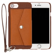 RCP-7-BR [RAKUNI PU Leather Case Book Type with Strap for iPhone 7 ブラウン]