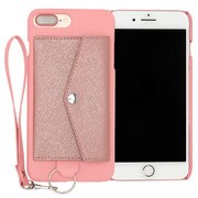 RCP-7P-PK [RAKUNI PU Leather Case Pocket Type with Strap for iPhone 7 Plus ピンク]