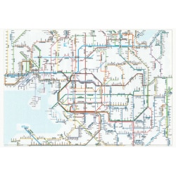 鉄道路線図 クリアファイル 関西 日本語 RFKJ