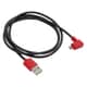 2.4A対応 USB充電ケーブル Type-A to Micro-B 1.0m  L型 両端リバーシブル USB-146R