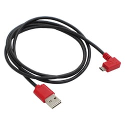 2.4A対応 USB充電ケーブル Type-A to Micro-B 1.0m  L型 両端リバーシブル USB-146R