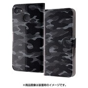 IJ-FRAJLC AK081 [FREETEL RAIJIN スマホブックカバーケース オリジナルデザイン 迷彩/グレー]