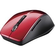 ワイヤレスマウス 無線(2.4GHz)接続式 BlueLED 5ボタンタイプ 速度切替 レッド BSMBW328RD