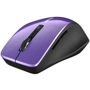 ワイヤレスマウス 無線(2.4GHz)接続式 BlueLED 5ボタンタイプ 速度切替 パープル BSMBW328PU