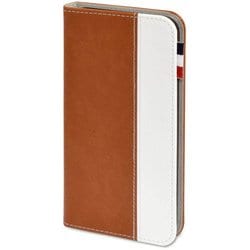 BOOKIP7P-BR [BOOK Type for iPhone 7 Plus レザータッチ 手帳型ケース ブラウン/ホワイト]