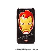 iPhone 7 MARVEL Design メタリックケース ハイブリッド アイアンマン/BK [スマートフォンケース]