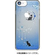 7IL08 [UVプリントカバー iPhone 7 月と猫]