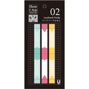 Here I Am Sticky series ランドマークふせん 3カラーセット MA-001106
