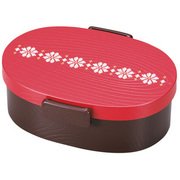弁当箱 木目小粋 木目小判一段 大(タイト式) えんじ 52945