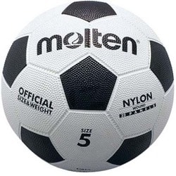 亀甲ゴムサッカー F5W ホワイト×ブラック 5号 [ゴムサッカーボール]