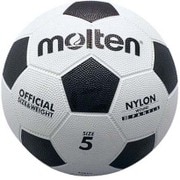 亀甲ゴムサッカー F5W ホワイト×ブラック 5号 [ゴムサッカーボール]