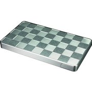 ジュラルミン削り出し名刺入れ 市松 シルバー 49020GM-100