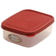 鮮度保持容器 角型 370mL ルビーコンレッド T11437