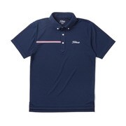 TSMC1716NV-L [クーリングプリント ライン入シャツ L ネイビー]