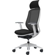 オフィスチェア エクストラハイバック 可動肘背メッシュ ブラック C68AXW FMP1