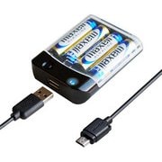 電池式充電器 microUSBケーブル付 AJ-532