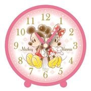 ディズニー ファジー柄 アラームクロック ミッキー＆ミニー