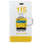 正面手帳型ケース iPhone 7 JR西日本115系N40先頭改造車中国地域色