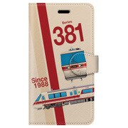 スラント手帳型ケース iPhone 7 JR東海381系クロ381パノラマ