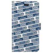 ストライプ手帳型ケース iPhone 7 JR四国5000系MARINELINER