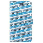 ストライプ手帳型ケース iPhone 7 JR四国121系四国色