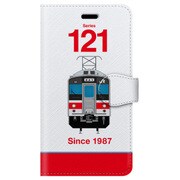 正面手帳型ケース iPhone 7 JR四国121系前面警戒色