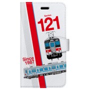 スラント手帳型ケース iPhone 7 JR四国121系前面警戒色