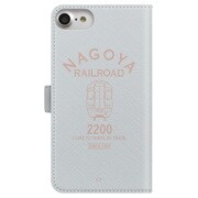 ライン正面手帳型ケース iPhone 7 名古屋鉄道2000系